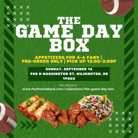 Sunday, 9/14 - The Game Day Box - Wings, Eggrolls, and Nachos
