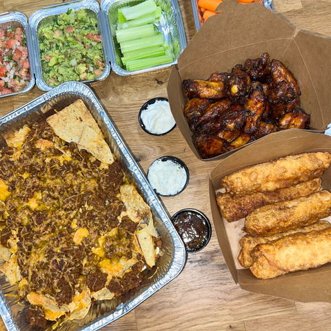 Thurs, 9/4 - The Game Day Box - Wings, Eggrolls, and Nachos